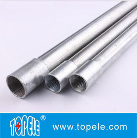 Tubos GI de aço galvanizado elétrico BS4568 com acoplamento roscado, 10 pés