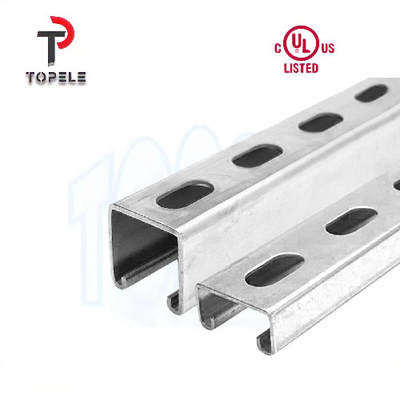 Planície galvanizada do MERGULHO quente/canal entalhado 41X41X2.5mm Unistrut do suporte
