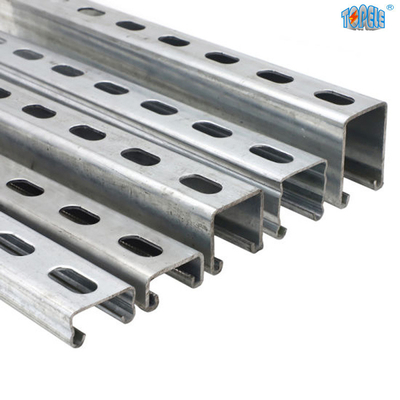 Planície galvanizada do MERGULHO quente/canal entalhado 41X41X2.5mm Unistrut do suporte